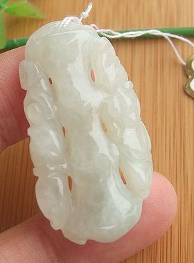 94070玉琳阁翡翠 实物拍图 缅甸玉天然A货翡翠玉 节节高竹节吊坠