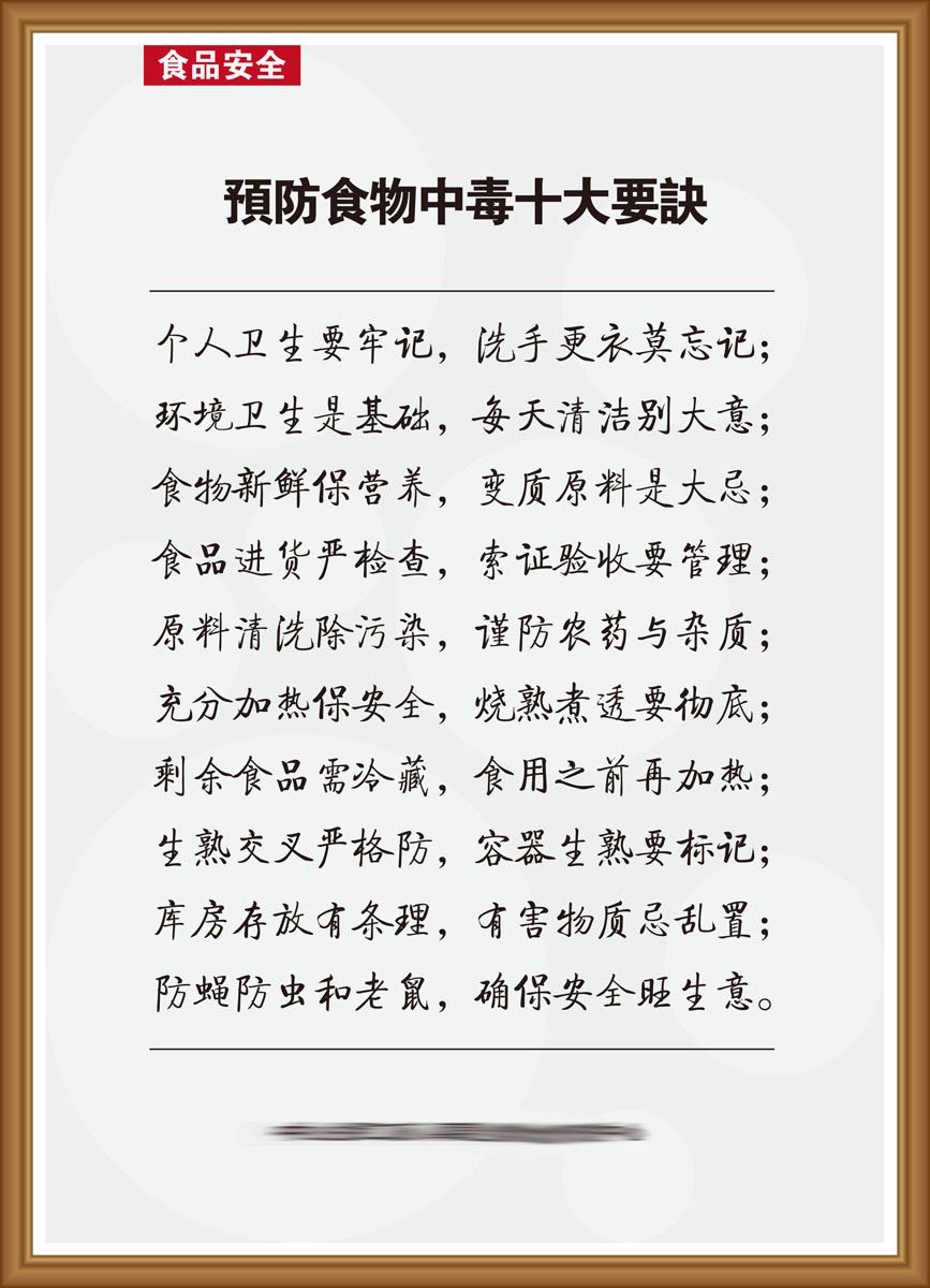 428海报印制展板7防食物中毒十大要决