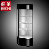 精品货架 饰品柜台 手机 钛合金玻璃陈列柜 鞋 店 转角展示柜 定做