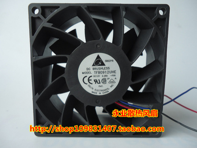 台达 9038超大风量 9cm高转速暴力风扇2.28A TFB0912UHE 汽车改装