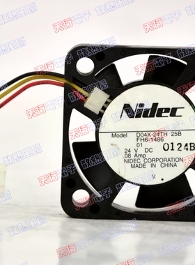 原装Nidec4010 24V 0.08A D04X-24TH 25B FH6-1486复印机散热风扇