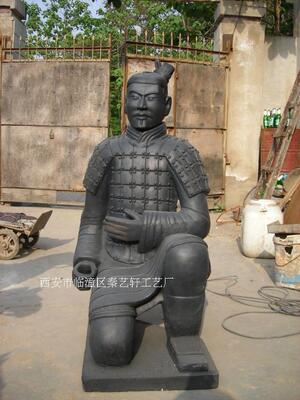 跪射颜色家居摆设商务送礼兵马俑