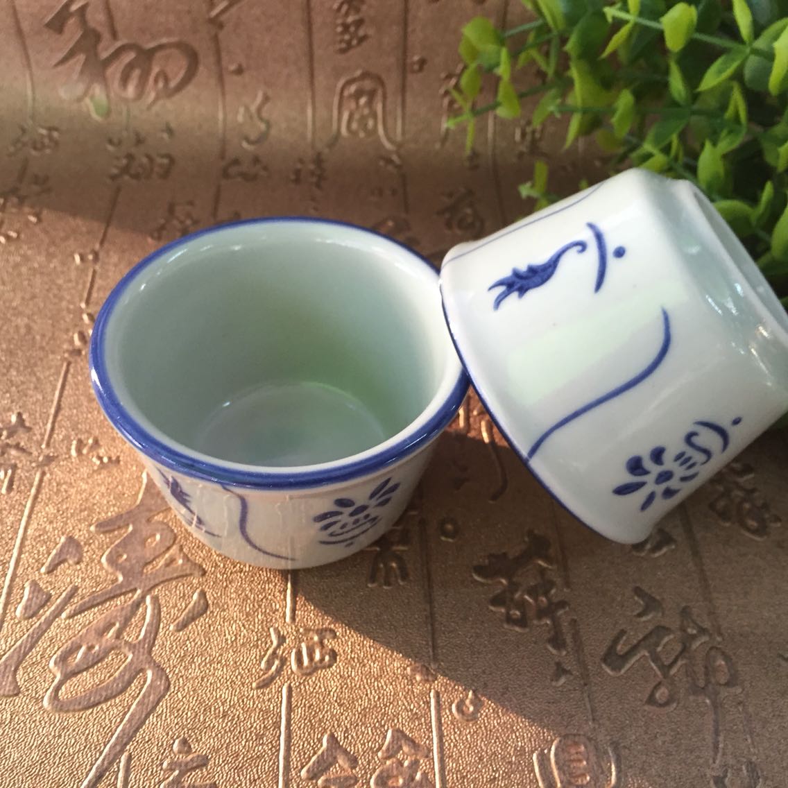 景德镇正品陶瓷茶杯大号中号饭店酒店茶杯手绘青花瓷特厚杯子复古