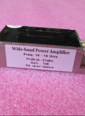 美国进口 16-19GHz 24-27dBm SMA 射频微波中功率放大器