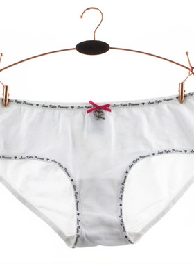 出口外贸原单新款无痕学生高开叉全棉纯色三角内裤纯棉女大码白色