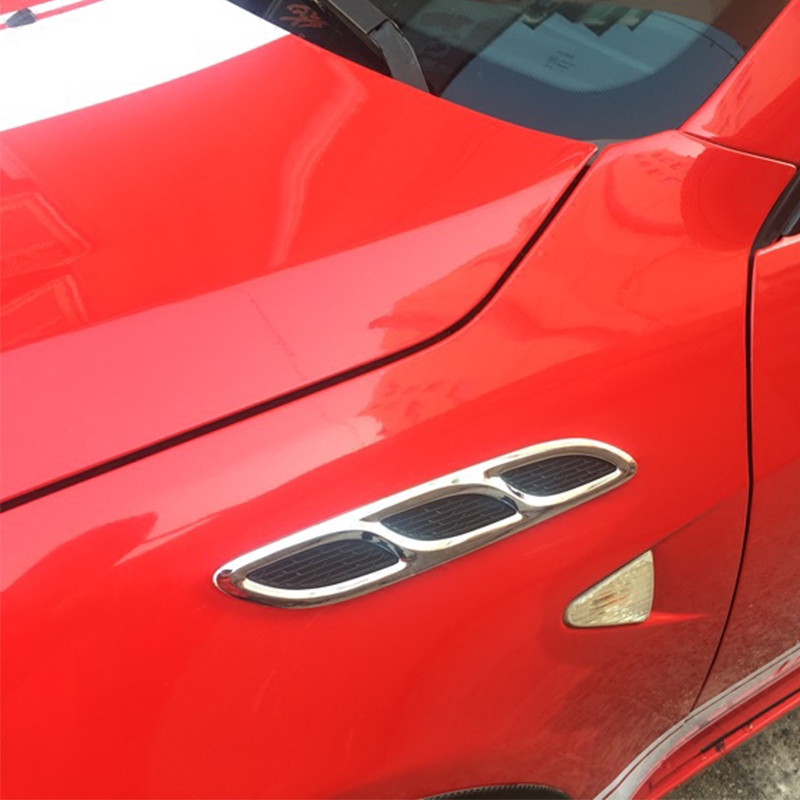 汽车装饰风口假排气孔排气筒改装假风口叶子板鲨鱼鳃仿真风口对装