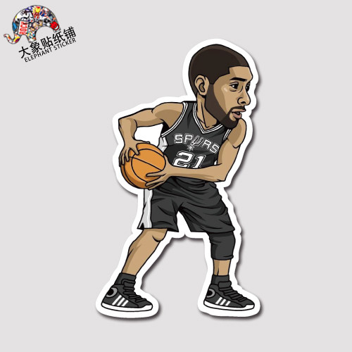 邓肯duncan贴纸nba贴纸篮球球星贴纸笔记本贴纸个性防水贴纸