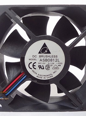 台达 ASB0812L 8CM 8025 12V 0.12A 超静音 CPU机箱电源电脑风扇