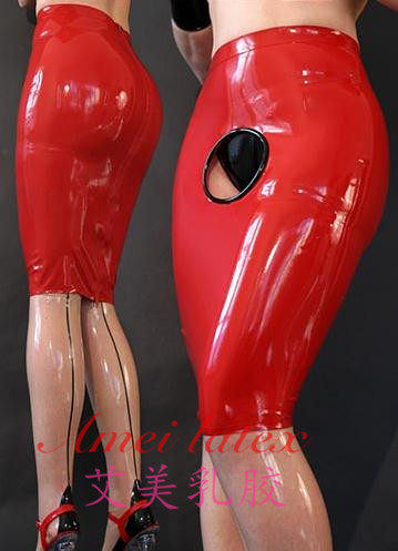 乳胶衣 乳胶短裙 女乳胶短裙 开洞  乳胶短裙