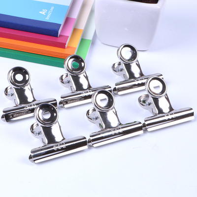 得力铁票夹9524 不锈钢圆形票夹子  38mm 票夹 1个的价格