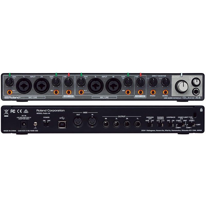 Roland/罗兰 Rubix44 4进4出 USB外置声卡专业录音 音频接口