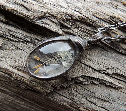 透明椭圆项链合金质感透明情侣