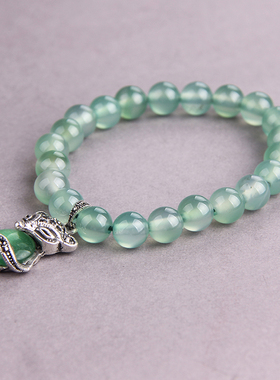 石伴今生纯天然绿色纯手工手链