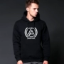 Lincoln Park áo len nam trùm đầu Linkin Park cộng với áo nhung dày cỡ lớn quần áo mùa thu và mùa đông nam - Áo len hoodie trắng