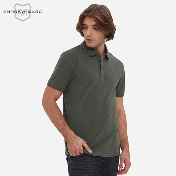 Marc New York ANDREW MARC 安德鲁马克 纯棉简约 男式短袖POLO衫 优惠券折后￥89包邮（￥189-100）3色可选