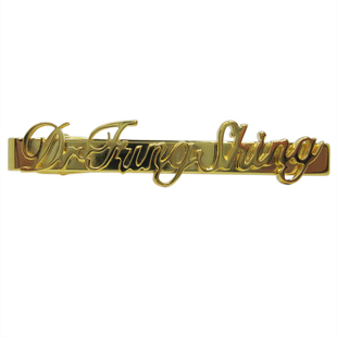 订制名字字母定做925纯银订做DrFungShing镀黄金领带夹男士职场