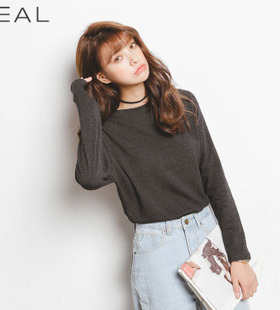 EAL装韩国东大门大码女上衣打底衫长袖圆领纯棉T恤Y898