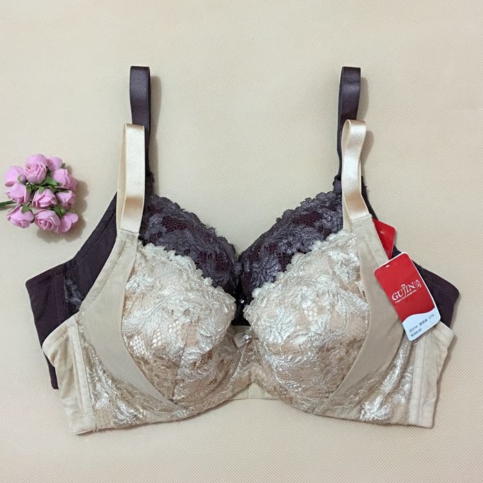 古今3/4蕾丝薄膜杯丰满型调整聚拢文胸0d218