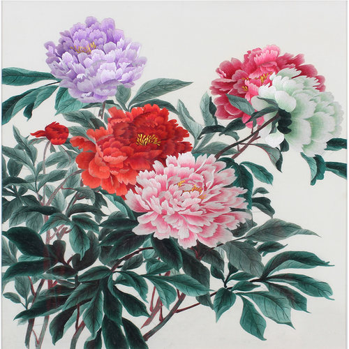 初学扫描国色天香玄关苏绣DIY