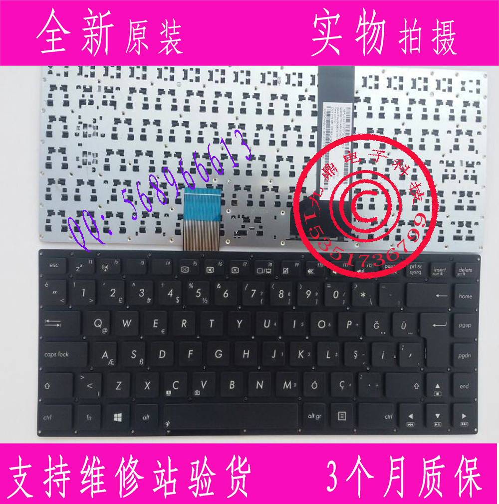 全新ASUS华硕 K46 S46C A46C K46C S46 K46CB K46CM K46E TR 键盘