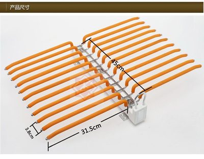 太空铝顶装五金配件推拉双排裤架