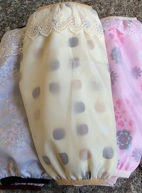 冬季时尚网纱双层冬季防水袖套男女办公清洁赖尿虾敷眼罩画写孔箫