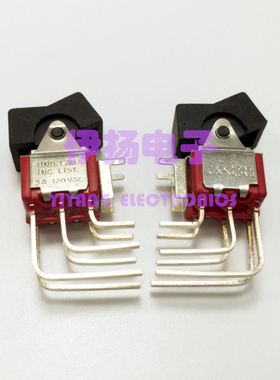 C&K美国原装进口船型钮子开关7201 6脚2档侧插 U21系列 R8011L