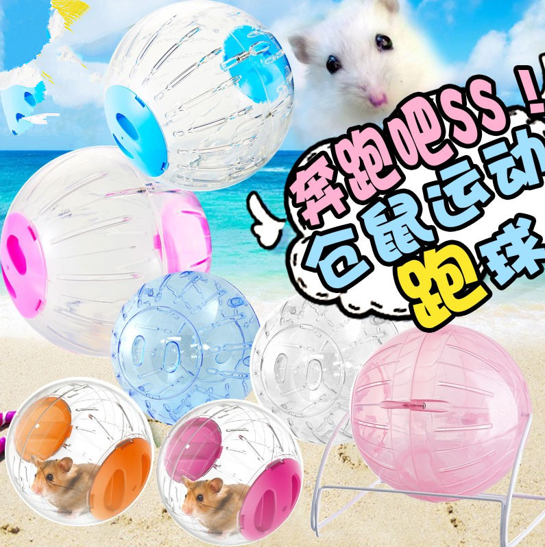 仓鼠跑球仓鼠球跑球透明滚球运动球金丝熊水晶玩具球小用品跑步球