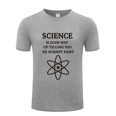 男式T恤 SCIENCE IS GODS - Atheism Atheist Religion 无神论者
