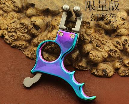 龙醒不锈钢合金握式撒放器四指勾式撒放器牛皮腕带撒放器原装正品