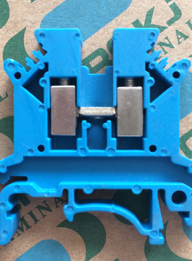 蓝色RJ1 UK2.5B-TL/接线端子/2.5平方/铜件/V0阻燃