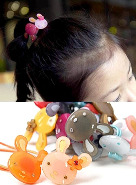 AngelRena韩国正品发饰 可爱兔子韩版韩式发圈发绳头绳G4