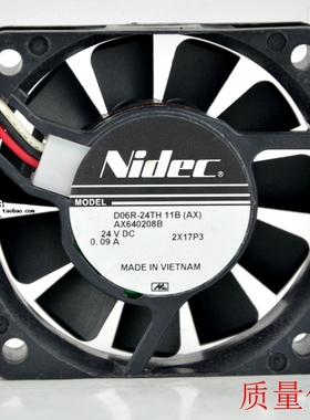 6015原装Nidec D06R-24TH 16B 24V 0.09A 三线变频器散热风扇