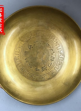 黄铜十二生肖祭祖仿古风盘子