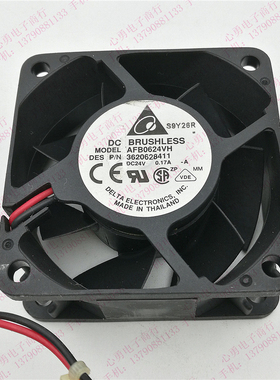 原装正品Delta/台达变频器机箱散热风扇AFB0624VH 24V 0.17A 6025