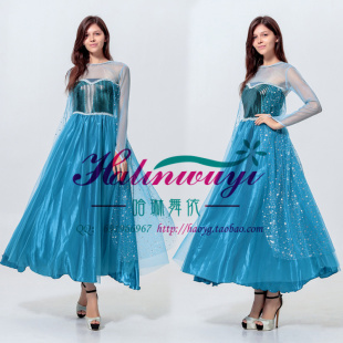 万圣节服装 成人鱼美人演出服饰 角色扮演 美人鱼连衣裙ds舞台装