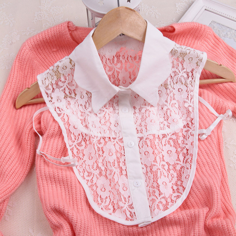 不规则领型蕾丝衬衣领装饰假领子 女 衬衫韩国白色春秋冬季