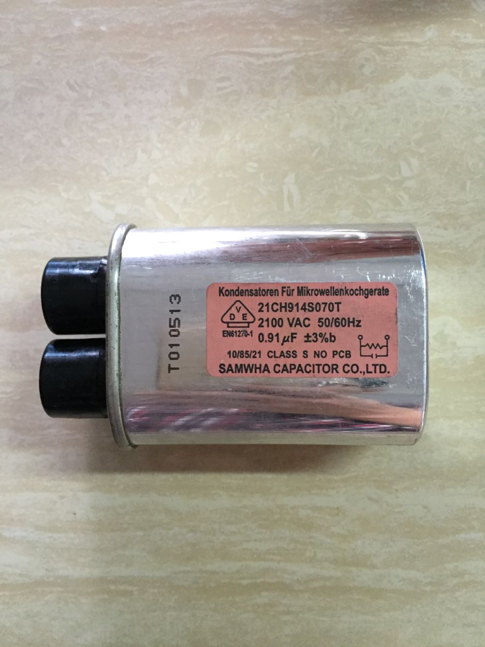 【李氏宏业】微波炉高压电容2100VAC 0.91uF 微波炉电容器