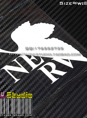 TUTU圖圖車貼-NERV 新世纪福音战士-白色-反光贴 贴花 贴纸