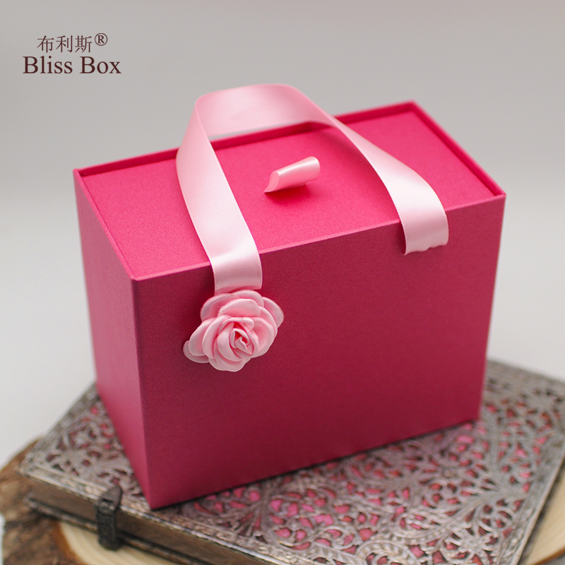 布利斯BlissBox 迎新特惠 品牌伴手歐式回禮盒 可拎喜糖盒16X12cm