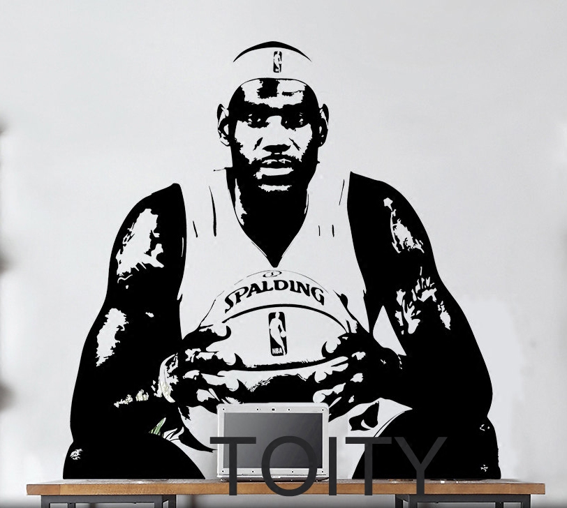 NBA勒布朗詹姆斯墙贴画男生宿舍酒吧篮球馆装饰贴纸骑士队壁画