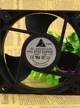 台达EFB1324SHE 24V 1.38A 127*127*38MM 大风量轴流变频风扇AI