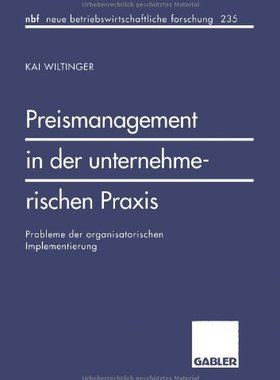 【预售】Preismanagement in Der Unternehmerischen Praxi...