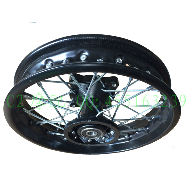 越野摩托车12寸铁前轮毂1.4-12寸前轮小高赛60/10012寸前轮