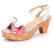 Non genuine new counters coarse with female fashion sweet bow Sandals WGBB73904C