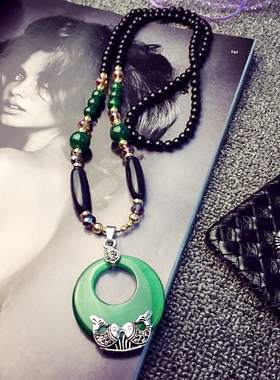 日韩风长款配饰毛衣链挂件吊坠