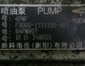 YC喷油泵F3000 B4PM907和1TQ300 B4PM907W13和1BQ351 B4PM907W16