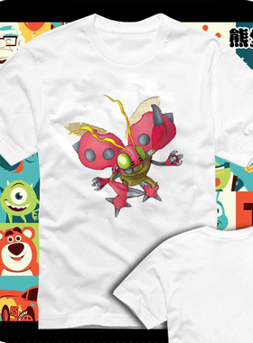 数码宝贝数码暴龙digimon甲虫兽光子郎纯棉衣服T恤短袖