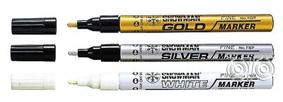 雪人油漆笔snowman雪人牌无铅环保油漆记号笔FCP金色黄色