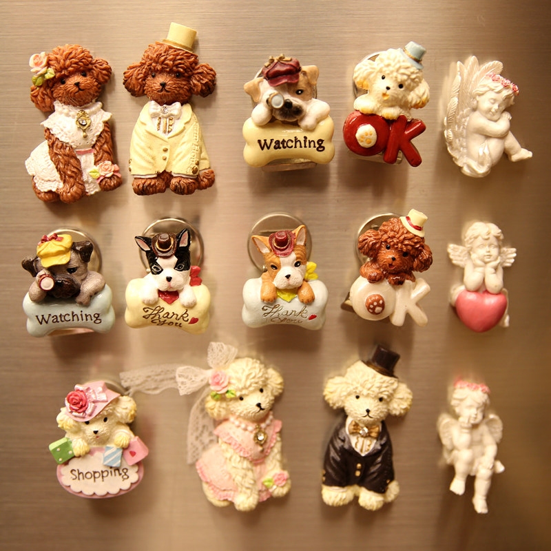 牛仔狗狗创意冰箱贴小天使吸磁铁贴 礼品礼物结婚,家居饰品,冰箱贴,淘宝优惠券,粉丝福利购,淘宝优惠卷